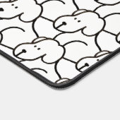 Funny Cartoon Sitting Dogs Desk Mat (Hoek)