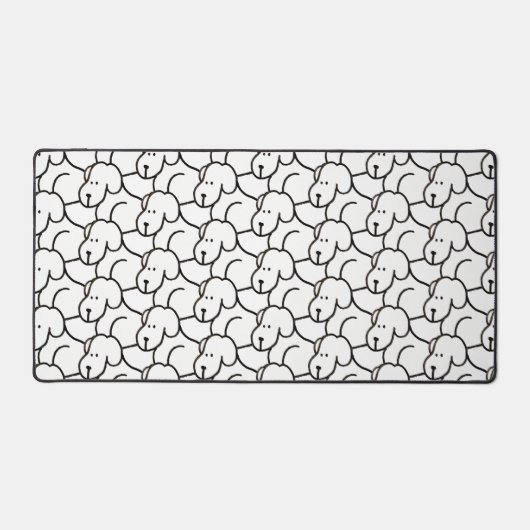 Funny Cartoon Sitting Dogs Desk Mat (Voorkant)
