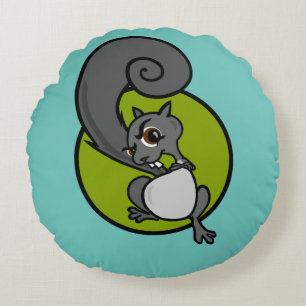 FUNNY CARTOON SQUIRREL ROUND SIERKUSSEN ROND KUSSEN