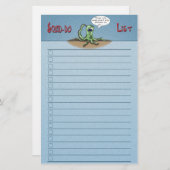 Funny Cartoon Stationery: Squid-do list check box (Voorkant / Achterkant)