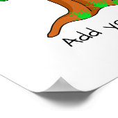 Funny Cartoon Tree gepersonaliseerd Poster (Hoek)