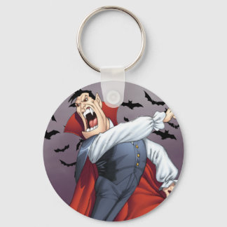 Funny Cartoon Vampire met vleermuizen van Al Rio Sleutelhanger