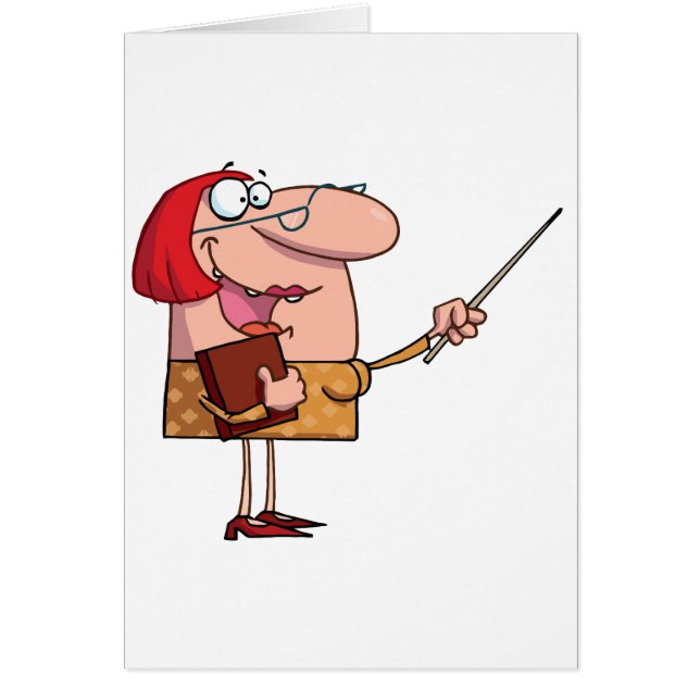 Funny Cartoon Vrouw leraar (Voorkant)