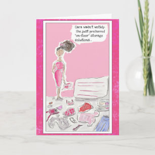 Funny Cartoon Wenskaart voor vrouwen Kaart