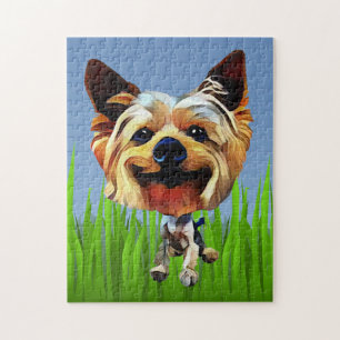 Funny Cartoon Yorkie 252 Piece Puzzle Legpuzzel