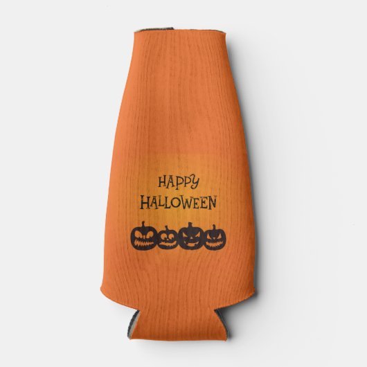 Funny Carved Halloween Pumpkin Quartet Flesjeskoeler (Voorkant)