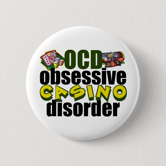 Funny Casino Addict Ronde Button 5,7 Cm (Voorkant)
