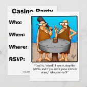 Funny Casino Night Party uitnodigingen (Voorkant / Achterkant)