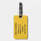 Funny Cat aangepaste tekst en kleuren bagagelabels (Achterkant verticaal)