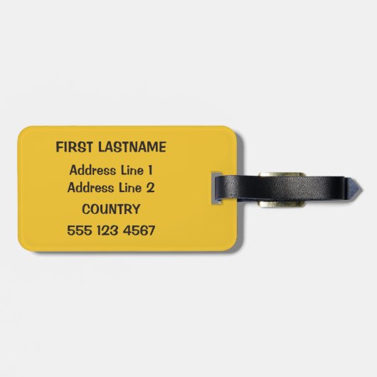 Funny Cat aangepaste tekst en kleuren bagagelabels (Achterkant horizontaal)