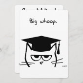 Funny Cat Afstuderen Aankondiging of Afstudeerder (Voorkant / Achterkant)