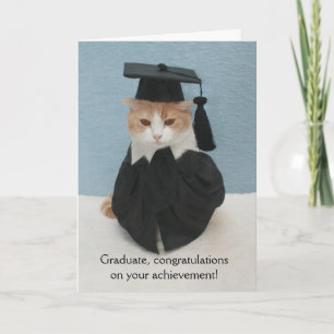 Funny Cat Afstuderen Kaart