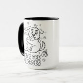 Funny Cat and Dog Mug Gift For Pet Lovers (Devant gauche)