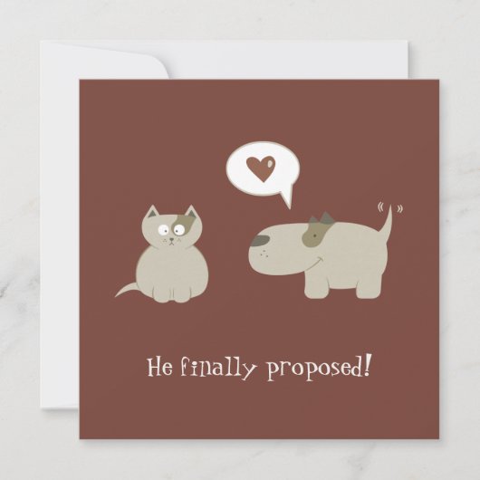 Funny Cat and Dog Save the Date Calls (Voorkant)