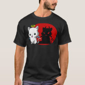 Funny Cat Angel Outside Devil Inside Comic Shirt (Voorkant)