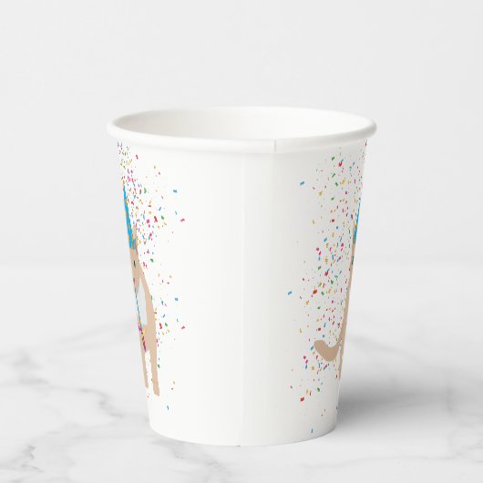 Funny Cat Animals met een partij Papieren Bekers (Rechts)