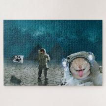 Funny Cat Astronaut in de ruimte