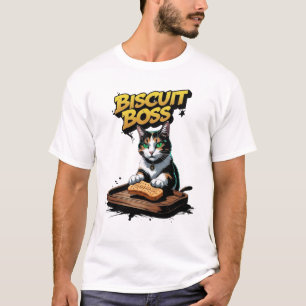 Funny Cat Bakery Biscuit Boss T-shirt