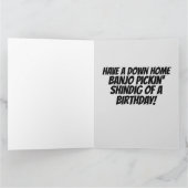 FUNNY CAT BANJO CARTE D'ANNIVERSAIRE (Intérieur)