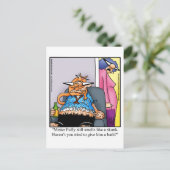 Funny Cat Bath Time Humor Briefkaart (Staand voorkant)