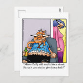 Funny Cat Bath Time Humour Carte postale (Devant / Derrière)