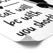 Funny Cat Bathroom Poster (Coin)