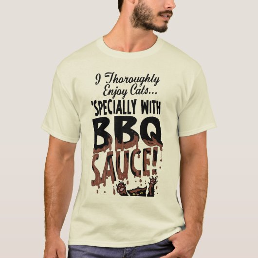 Funny Cat BBQ T-shirt (Voorkant)