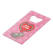 Funny Cat Beer Is Mijn Catnip Drooling Tabby Carto Kredietkaart Flessenopener (Voorkant Gekanteld)