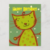 Funny Cat Birthday Briefkaart for Cat Lovers (Voorkant)