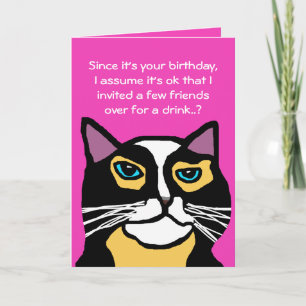 Funny Cat Birthday Card Cft