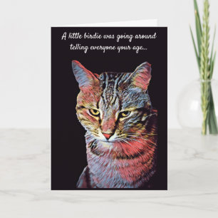Funny Cat Birthday Card Kaart