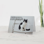Funny Cat Birthday Greeting Card  Kaart (Voorkant)