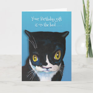 Funny Cat Birthday Greeting Kaart
