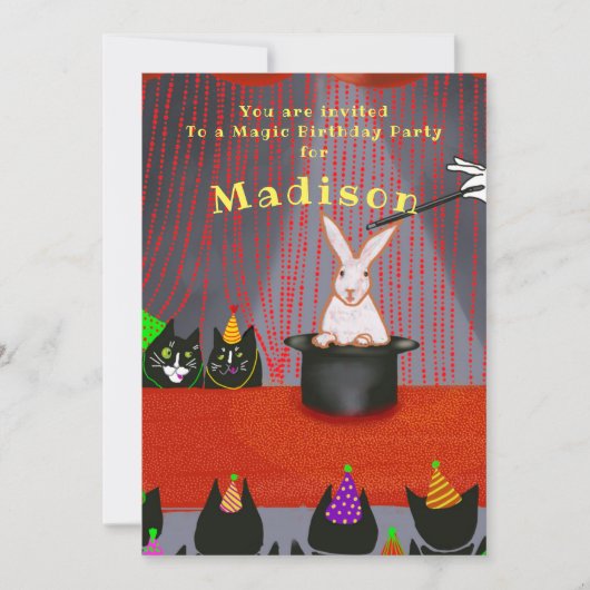 Funny Cat Birthday voor kinderen Kaart (Voorkant)