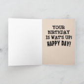 FUNNY CAT BIRTHDAY Wenskaart Kaart (Binnen)