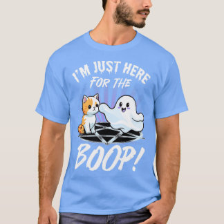 Funny Cat Boop Pun Ghost Mannen Kinder Vrouwen Hal T-shirt