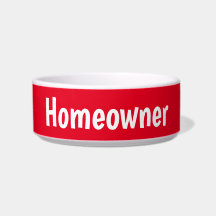 Funny cat bowl, kattenhuiseigenaar, rood kattenger