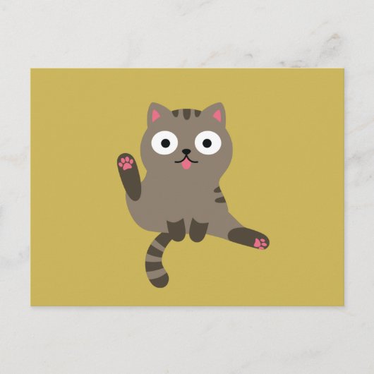 Funny Cat Briefkaart (Voorkant)