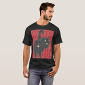 Funny Cat Butt Mannen Ugly Kerstparty T-shirt (Voorkant volledig)