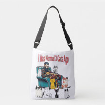Funny Cat Canvas tas – I Was Normal 3 Cats Ago