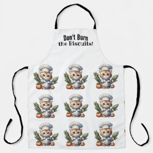Funny Cat Chef All-Over Print Schort