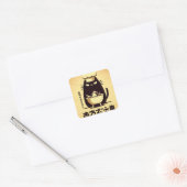Funny Cat Chef Cooking Vierkante Sticker (Envelop)