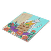 Funny Cat Chef Creëer Birthday Cake Tegeltje (Zijkant)