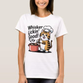 Funny Cat Chef T-shirt Koken Humor Graphic T- Shir (Voorkant)