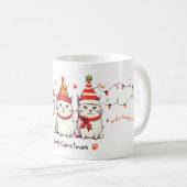 Funny Cat Christmas Lights Mug (Devant droit)