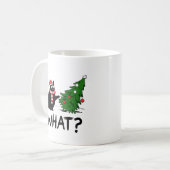 Funny Cat Christmas Mug – Cat Knocked Over Tree (Devant gauche)