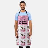 Funny Cat Coffee All-Over Print Schort (Gedragen)