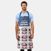 Funny Cat Coffee Lover All-Over Print Schort (Gedragen)