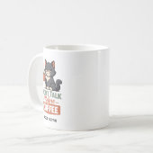 Funny Cat Coffee Lover Mug (Devant gauche)