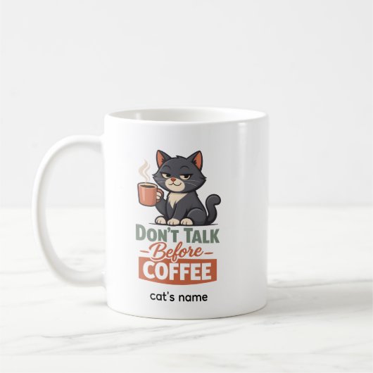 Funny Cat Coffee Lover Mug Koffiemok (Links)